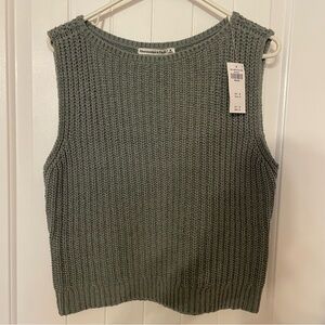 Abercrombie & Fitch Green Knit Tank Top